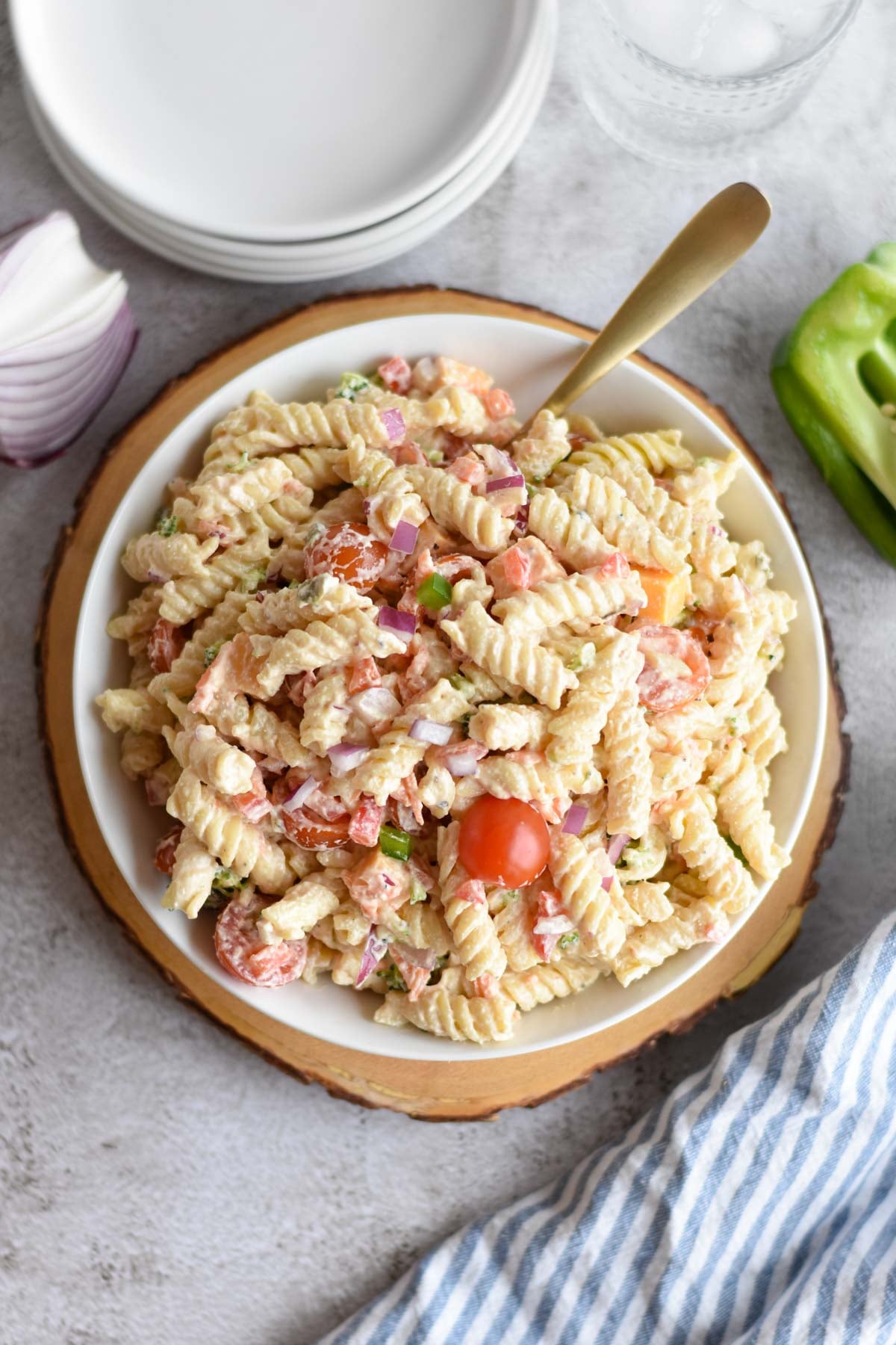 Light & Filling Cottage Cheese Pasta Salad for Easy Meal Prep